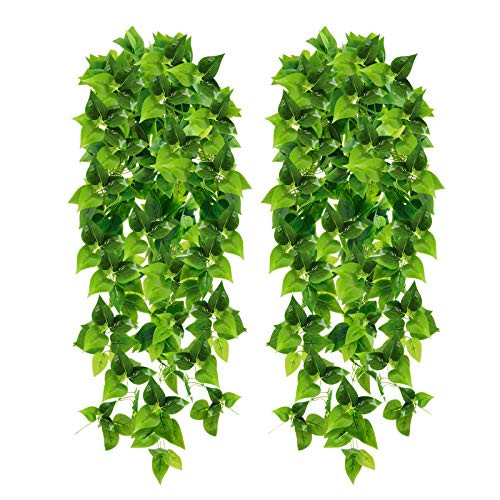 2pcs Artificial Hanging Plants 3.6ft Fake Ivy Vines  Hanging Ivy Indoor Outdoor Ivy Vines Hanging Plants Outdoor Artificial Plants Vines Fake Hanging Plants Room Wall Wedding Garland Decor by COCOBOO