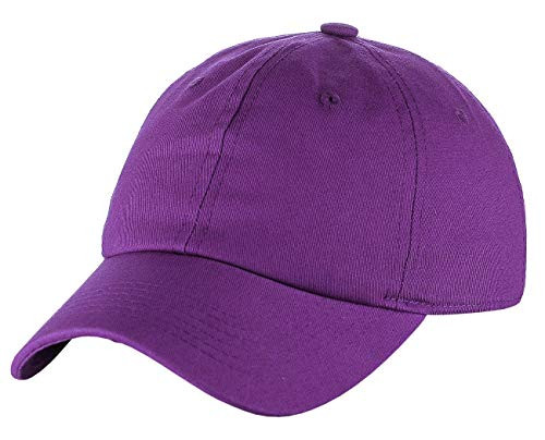 C.C Unisex Classic Blank Low Profile Cotton Unconstructed Baseball Cap Dad Hat Purple