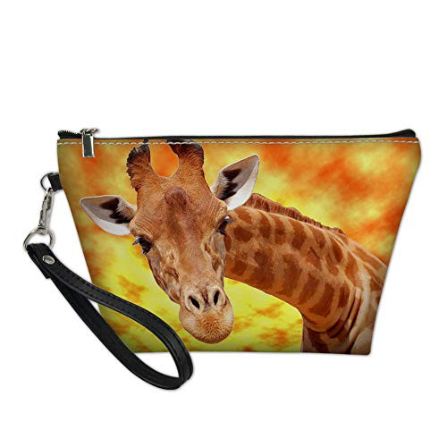 Amzbeauty Cute Giraffe Makeup Bag PU Leather Purse Toiletry Pouch Travel Cosmetic Bags with Zipper Gift for Women Amzbeauty Cute Giraffe Makeup Bag PU Leather Purse Toiletry Pouch Travel Cosmetic Bags with Zipper Gift for Women