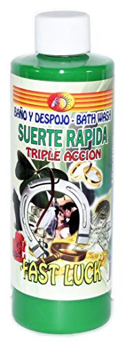 1 BOTTLE FAST LUCK BATH SUERTE RAPIDA TRIPLE ACCION BANO Y LAVAPISOS 8OZ - SPIRITUAL MAGICK PAGAN WICCA