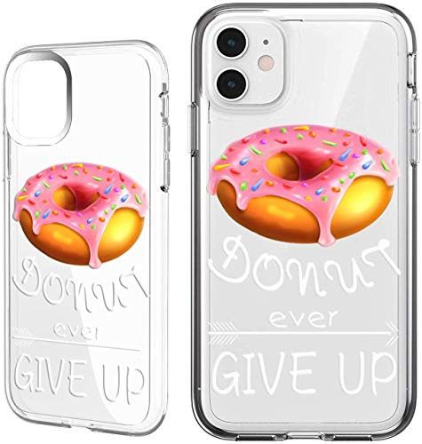 Shark Compatible Clear Transparent Sweet Cute Donut Pattern case for iPhone 12  and  iPhone 12 Pro 6.1 inch