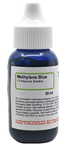Methylene Blue  1% Aqueous Solution  1 fl oz  30mL  - The Curated Chemical Collection