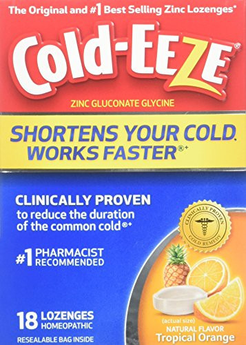 Cold-EEZE Cold Remedy Lozenges Tropical Orange  18 Count  Cold Remedy Lozenges  1 Pharmacist Recommended Zinc Lozenge  Shortens Colds
