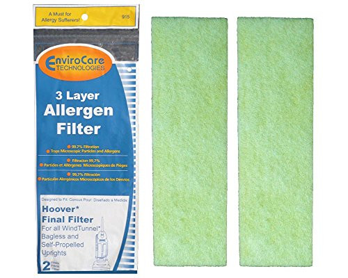 EnviroCare 1 Hoover WindTunnel Self Propelled 3 Layer Final Vacuum Filters Set Widepath Empower Foldaway