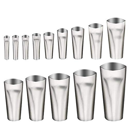 NEREIDS NET 14Pcs Caulking Nozzles  Stainless Steel Caulking Finisher Tool Kit  Caulk Nozzle Applicator Reusable Sealant Finishing Caulking Tool for Kitchen Bathroom 14pcs Set