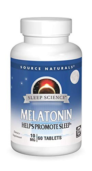 Source Naturals Sleep Science Melatonin 10 mg Helps Promote Sleep - 60 Tablets Source Naturals Sleep Science Melatonin 10 mg Helps Promote Sleep - 60 Tablets