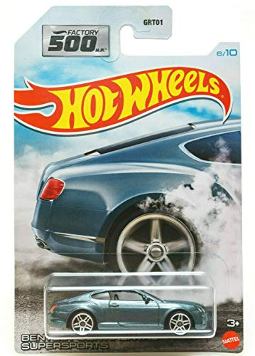 DieCast Hotwheels Bentley Continental SuperSports  Blue Gray  6 10 - Factory 500