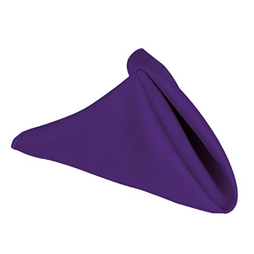 LinenTablecloth 20-Inch Polyester Napkins  1-Dozen  Purple