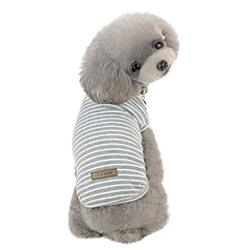 Howstar Pet Shirt Dog Cat Clothes Puppy Classic Vest Striped T-Shirt Pet Summer Apparel Black M Howstar Pet Shirt Dog Cat Clothes Puppy Classic Vest Striped T-Shirt Pet Summer Apparel Black M