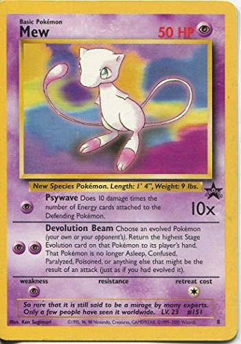 Wizards of the Coast Pokemon Black Star Promo Trading Card 8 Mew