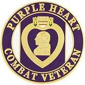 Purple Heart Combat Veteran - Officially Licensed Original Artwork  Expertly Designed  PIN - 1"