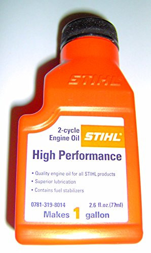 Stihl High Performance 2 cycle Engine Oil 2.6 ounce bottle MAKE 1 GALLON 0781-319-8014  1 bottle