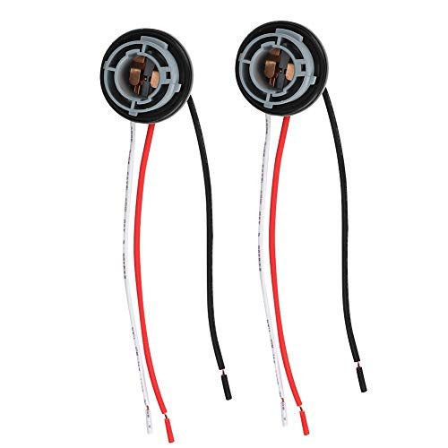 Gorgeri Socket Wiring Harness  2pcs 1157 Socket LED Turn Signal Brake Light Bulbs Holder Adapter Base Connector Wiring Cable