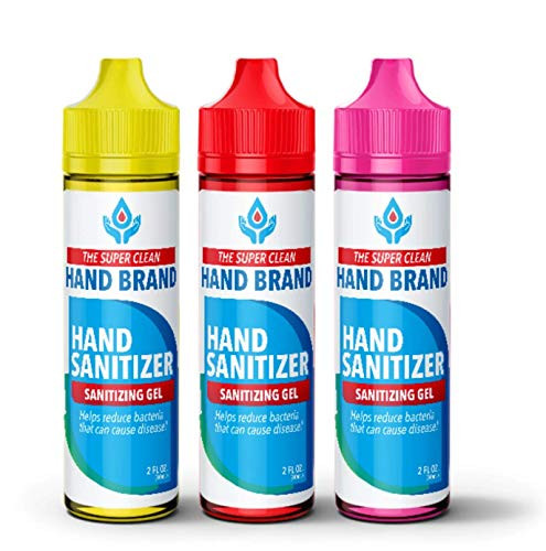 The super Clean Hand Brand 3 Bottles of Hand sanitizer sanitizing gel  2 Ounce