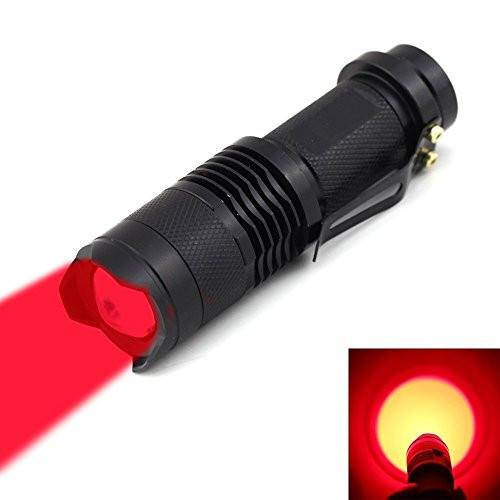 WINDFIRE Super Bright Single 1 Mode Red Light Tactical Flashlight Mini Zoomable Red LED Hunting Light Torch 150 Yard Range Night Hunting Red Light Flashlight for Walking Astronomy Night Vision WINDFIRE Super Bright Single 1 Mode Red Light Tactical Flashlight Mini Zoomable Red LED Hunting Light Torch 150 Yard Range Night Hunting Red Light Flashlight for Walking Astronomy Night Vision