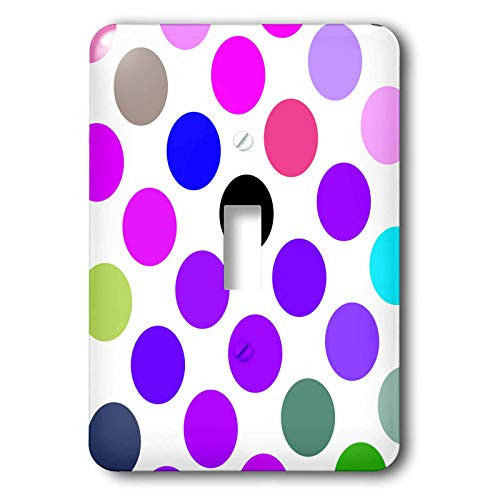 3dRose lsp_17411_1 Brown And Purple Colorful Dots Toggle Switch