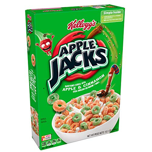 Kelloggs Apple Jacks  Breakfast Cereal  Original  Good Source of Fiber  10.1 oz Box
