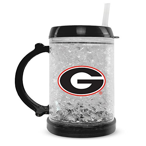 NCAA Georgia Bulldogs 8oz Junior Crystal Freezer Mug with Lid and Straw NCAA Georgia Bulldogs 8oz Junior Crystal Freezer Mug with Lid and Straw