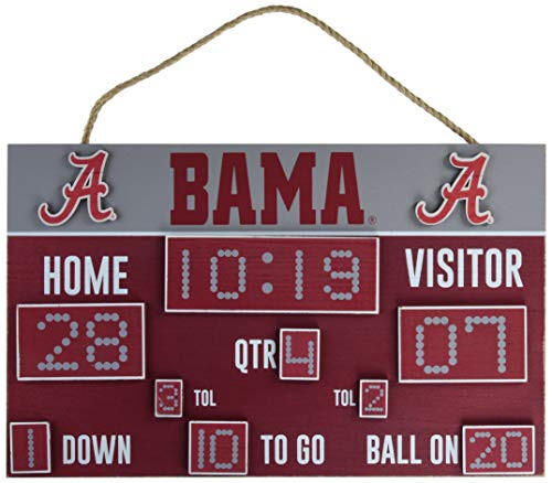 NCAA Alabama Crimson Tide Unisex Scoreboard Signscoreboard Sign Team Color One Size NCAA Alabama Crimson Tide Unisex Scoreboard Signscoreboard Sign Team Color One Size