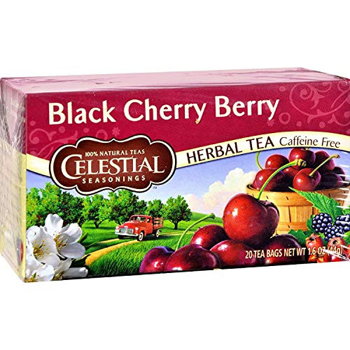 Celestial Seasonings Herbal Tea - Black Cherry Berry - Caffeine Free - 20 Bags Pack of 2 Celestial Seasonings Herbal Tea - Black Cherry Berry - Caffeine Free - 20 Bags Pack of 2