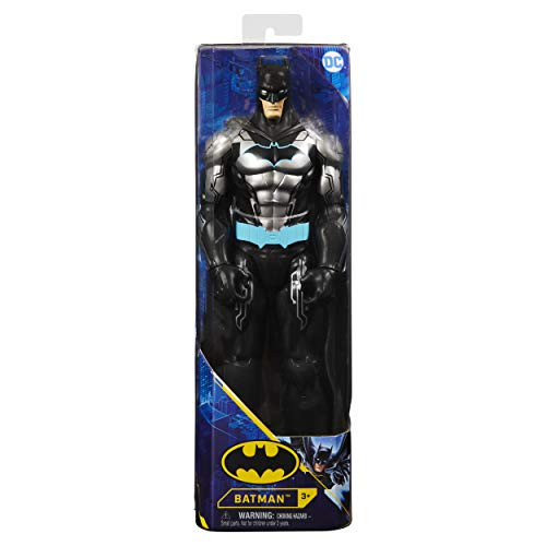 DC Comics Batman 12-inch Bat-Tech Action Figure  Black Blue Suit   for Kids Aged 3 and up