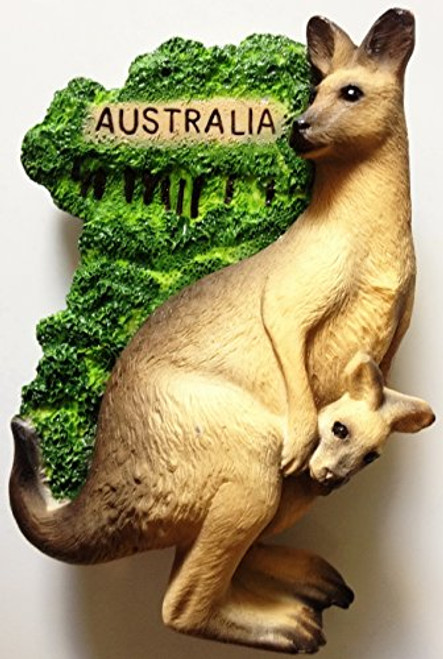 Kangaroo AUSTRALIA Resin 3D fridge Refrigerator Thai Magnet Hand Made Craft. by Thai MCnets