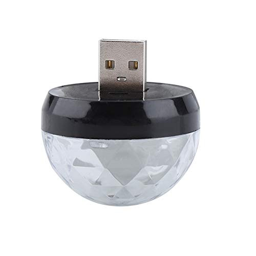 Stage Light  BiuZi Plastic and Stainless Steel 3W RGBW Mini USB Disco Light Cellphone Portable Crystal Magic Ball Lamp for Party DJ Disco 1