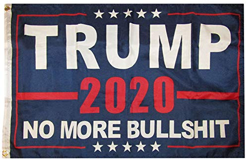 Trade Winds 2x3 Trump 2020 No More Bullsht Blue 100D Woven Poly Nylon Flag 2'x3' Banner Grommets Heavy Duty RUF Trade Winds 2x3 Trump 2020 No More Bullsht Blue 100D Woven Poly Nylon Flag 2'x3' Banner Grommets Heavy Duty RUF