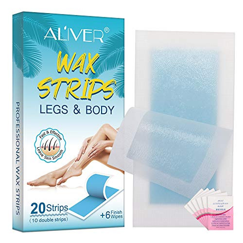 Wax Strips Hair Removal Wax Strips Hair Remover Wax Kit for Arm Leg Brazilian Underarm Hair Bikini Body 20 Count Wax Strips with 6 Post Wipes Blue Wax Strips Hair Removal Wax Strips Hair Remover Wax Kit for Arm Leg Brazilian Underarm Hair Bikini Body 20 Count Wax Strips with 6 Post Wipes Blue