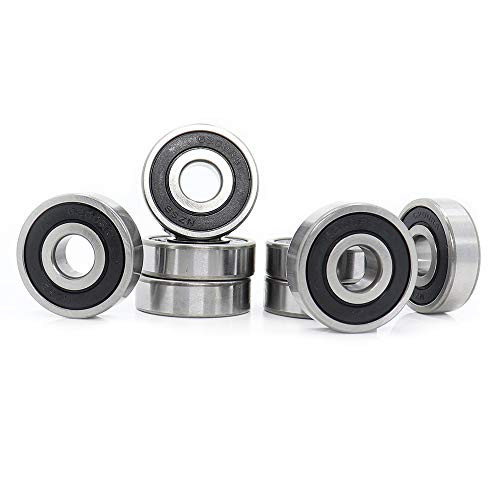 6200-2RS 10x30x9mm Double Rubber Seal Bearings ABEC-3 Pre-Lubricated Lathe Deep Groove Ball Bearings Pack of 8Pcs 6200-2RS 10x30x9mm Double Rubber Seal Bearings ABEC-3 Pre-Lubricated Lathe Deep Groove Ball Bearings Pack of 8Pcs