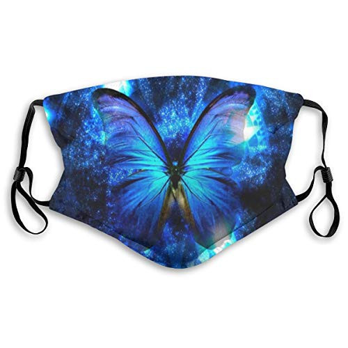 Doomfist Starry Blue Butterfly Washable Reusable Filter and Reusable Mouth Warm Windproof Dust Cotton Face