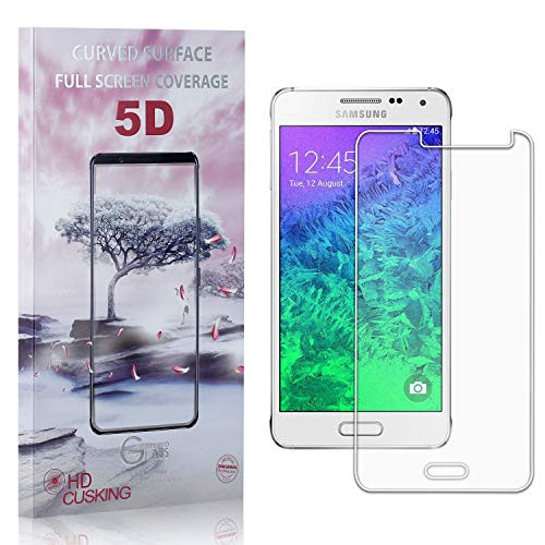 CUSKING Screen Protector for Galaxy Alpha G850F  Anti Scratch  Bubble Free  HD Crystal Clear Tempered Glass Screen Protector Film for Samsung Galaxy Alpha G850F  1 Pack