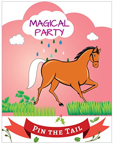 Pin the Tail on the Horse Party Favor Games Party Supplies,New, Extra Tails,Pin the Tail Games