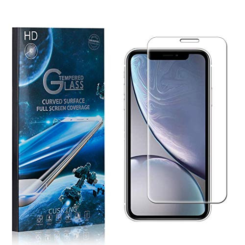 CUSKING Screen Protector for iPhone XR  Bubble Free HD Tempered Glass Screen Protector for iPhone XR  9H Hardness  Shock Absorbent  1 Pack