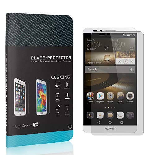 CUSKING Screen Protector Compatible with Huawei Mate 7  Ultra Thin  Anti Fingerprint Tempered Glass Screen Protector for Huawei Mate 7  Bubble Free  1 Pack