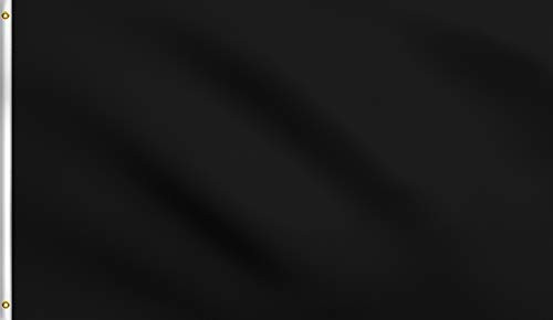 DMSE Solid Blank Flag 3X5 Ft Foot Flag UV Resistant  2x3 Nylon  Black