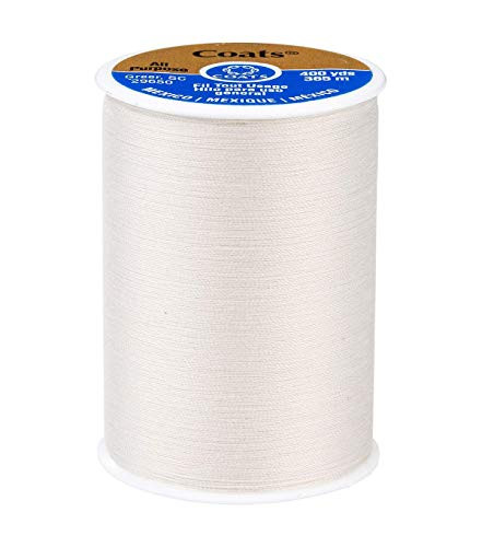 Coats  and  Clark Dual Duty All-Purpose Cream Thread   400 Yard Spool  1 Spool of Yarn