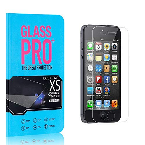 Screen Protector Compatible with iPhone 5C  CUSKING 99.99% Clarity 9H Tempered Glass Screen Protector for iPhone 5C  Bubble Free  Ultra Thin  1 Pack