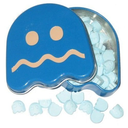 Pac-Man Ghost Sours Candy Tin Box  Blue