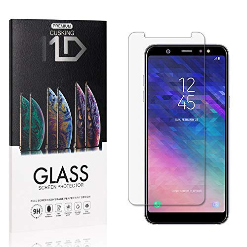 CUSKING Screen Protector for Galaxy A6 Plus  9H Hardness Screen Protector for Samsung Galaxy A6 Plus  Tempered Glass  Bubble Free  Anti Fingerprint  1 Pack