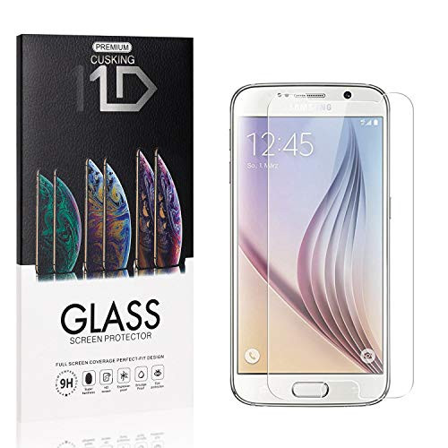 CUSKING Screen Protector for Galaxy S6  9H Hardness Screen Protector for Samsung Galaxy S6  Tempered Glass  Bubble Free  Anti Fingerprint  1 Pack