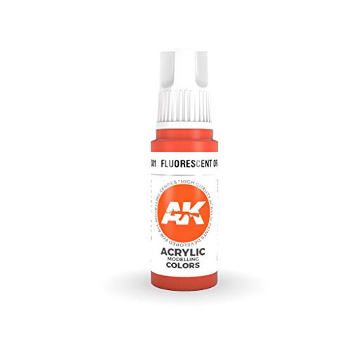 AK Interactive 3rd Gen Acrylic Fluorescent Orange 17ml - Plastic Model Building Paints and Accessories  11081