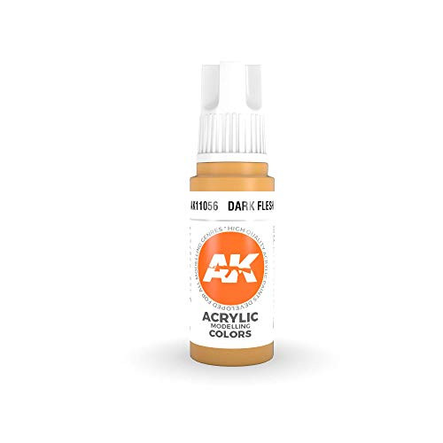 AK Interactive 3rd Gen Acrylic Dark Flesh 17ml - Plastic Model Building Paints and Accessories  11056
