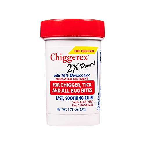Chiggerex 2X Power Medicated Ointment with 10% Benzocaine  1.75 Oz