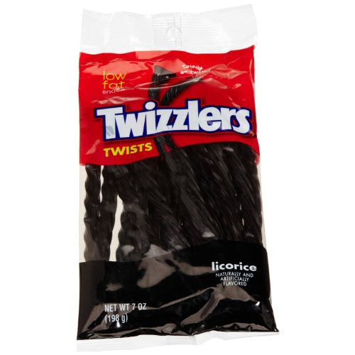 Twizzlers Black Licorice Twists  Single 5 Oz. Bag