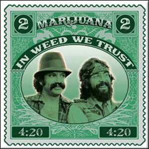 "Cheech  and  Chong - In Weed We Trust" - Refrigerator Magnet