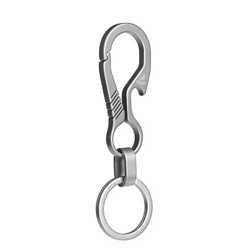 FEGVE Titanium Heavy Duty Key Chain With  Key Ring and Gift Box  Carabiner Car Key Chains for Men and Women  Tai-BPlusBottle Opener