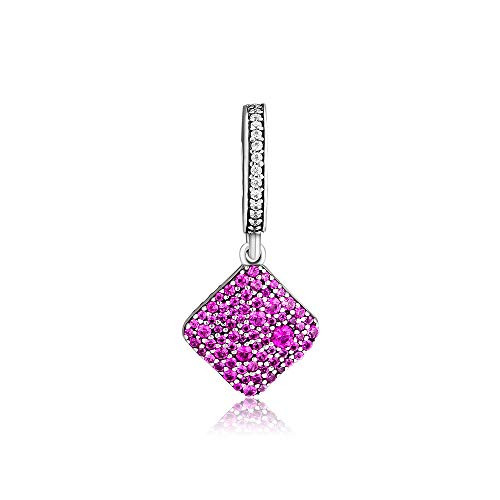 CKK 925 Sterling Silver Authentic Timeless Elegance Dangle  Royal Purple Crystal Bead Fits Pandora Bracelets