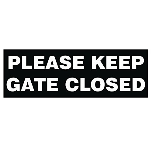 Basic PLEASE KEEP GATE CLOSED Sign - Black (Small)
