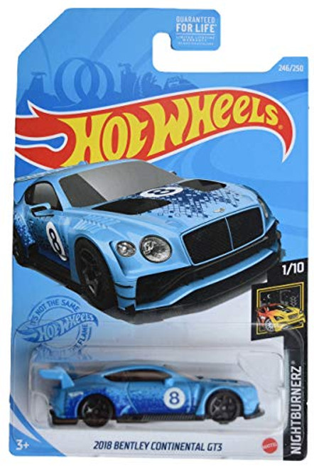 DieCast Hotwheels 2018 Bentley Continental GT3  Nightburnerz 1 10  Blue